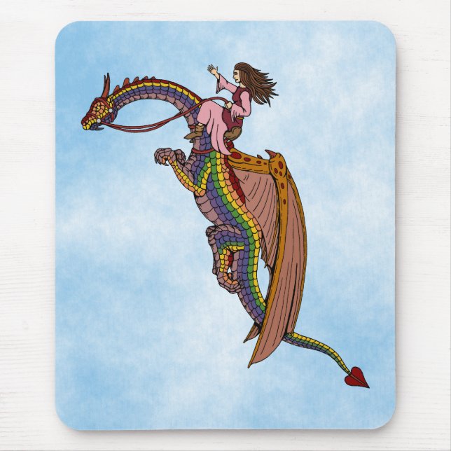Tapis De Souris Le dragon arc-en-ciel (Devant)