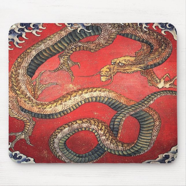 Tapis De Souris Le dragon de Hokusai (Devant)