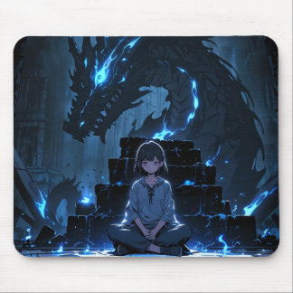 Tapis De Souris Le dragon et la fille choisie Mousepad