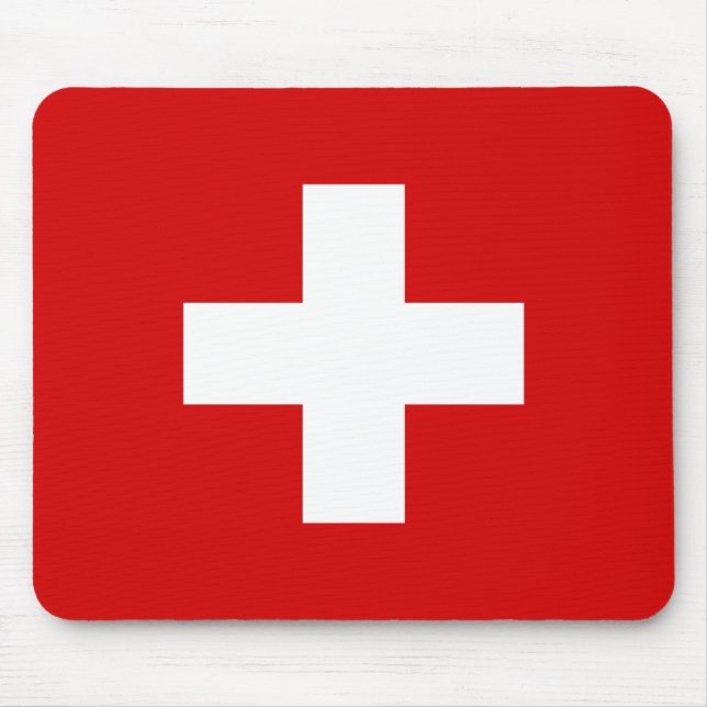 Tapis De Souris Le drapeau de la Suisse (Devant)