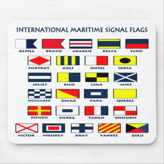 Tapis De Souris Le drapeau maritime signale Mousepad