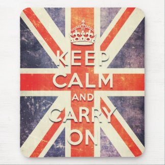 Tapis De Souris Le drapeau vintage d'Union Jack gardent le calme