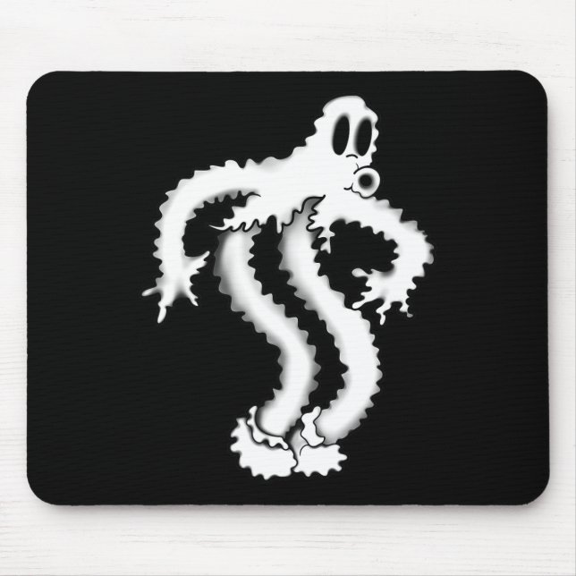 Tapis De Souris Le fantôme clown Shaky Éffrayant Blackwork (Devant)
