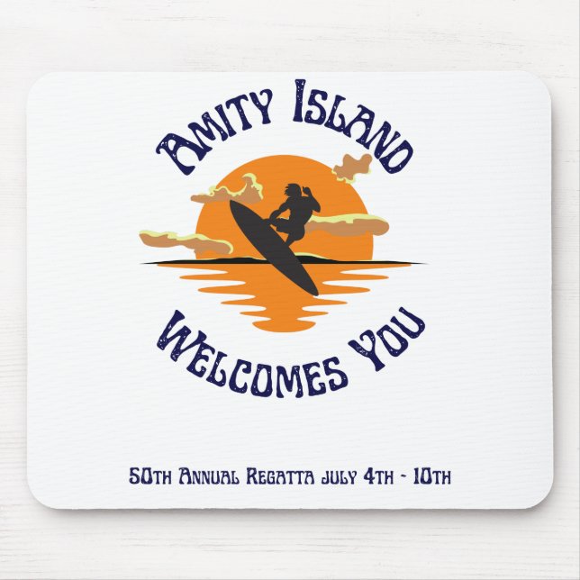 Tapis De Souris Le film Amity Island vous accueille (Devant)