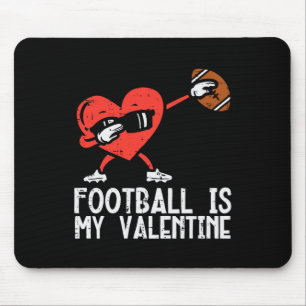 Tapis De Souris Le football est mon cœur de la Saint-Valentin Dab