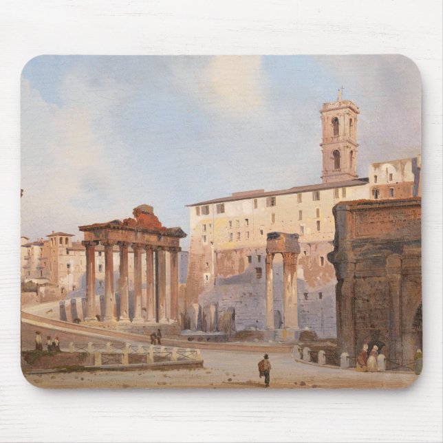 Tapis De Souris Le Forum romain antique (par Ippolito Caffi) (Devant)