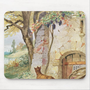Tapis De Souris Le Fox et les raisins, illustration pour
