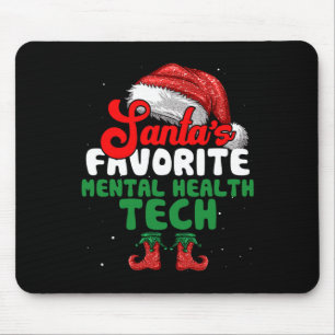 Tapis De Souris Le Fun Santa's Favorite Mental Health Tech Noël