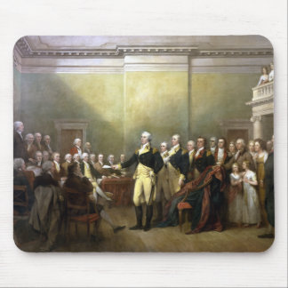 Tapis De Souris Le Général Washington démissionnant sa Commission