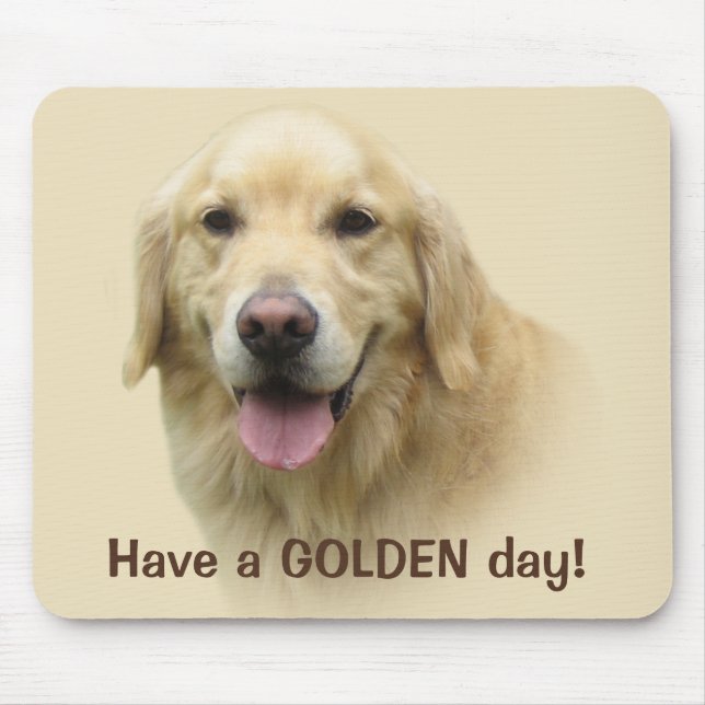Tapis De Souris Le golden retriever ont un jour d'or Mousepad (Devant)