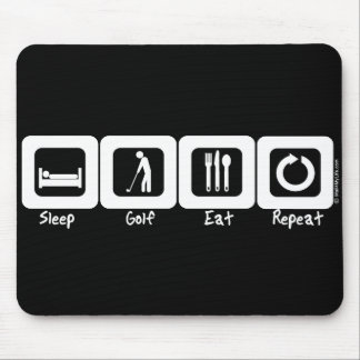 Tapis De Souris Le golf de sommeil mangent la répétition