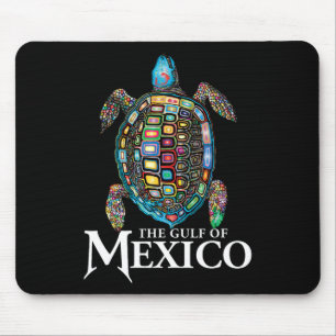 Tapis De Souris Le Golfe Du Mexique De La Tortue Mer Rétro N'Oubli
