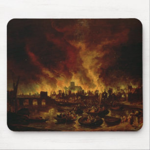 Tapis De Souris Le grand feu de Londres en 1666