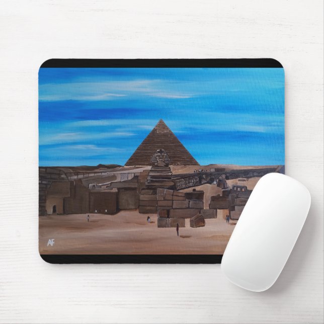 Tapis De Souris Le Grand Sphinx et la Pyramide de Khafre (Avec souris)