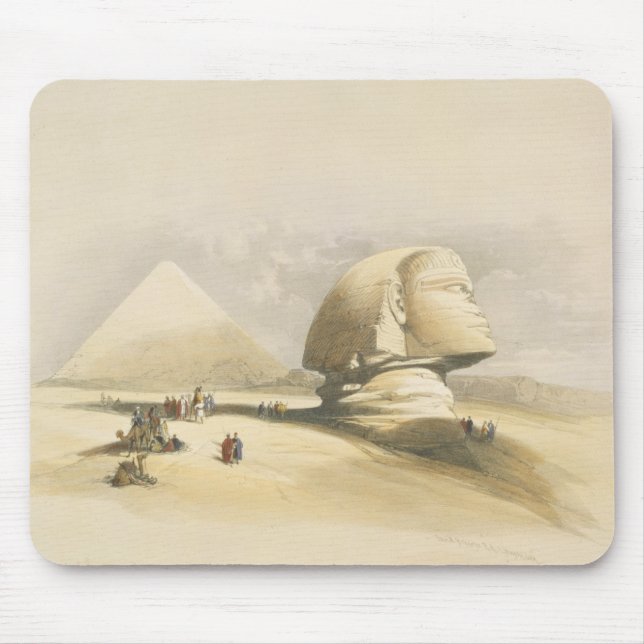 Tapis De Souris Le grand sphinx et les pyramides de Gizeh, de "E (Devant)
