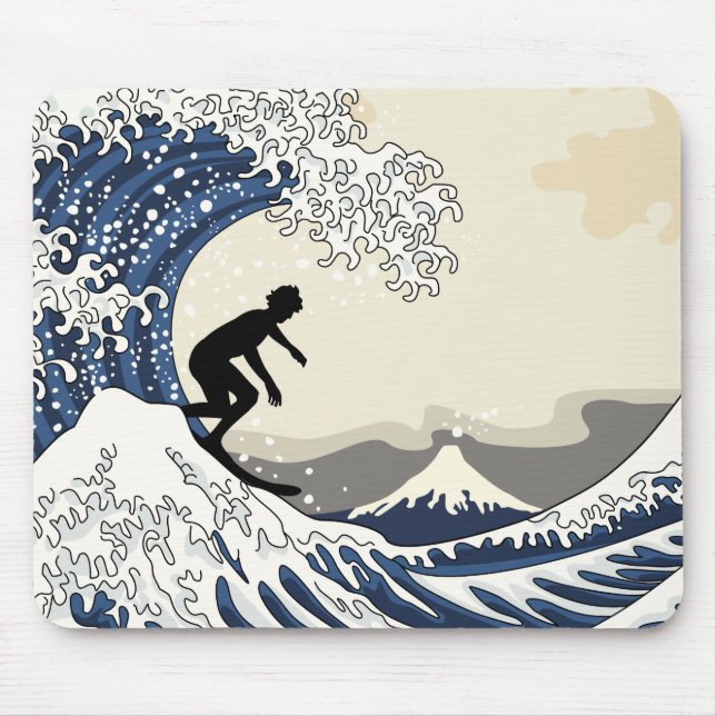 Tapis De Souris Le grand surfer de Kanagawa (Devant)