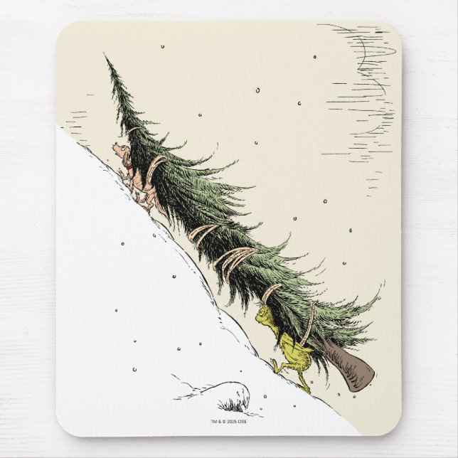 Tapis De Souris Le Grinch et Max rapportent le sapin de Noël (Devant)
