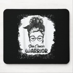 Tapis De Souris Le guerrier du cancer de la peau Bleached Messy Bu