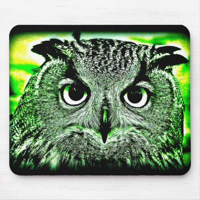 Tapis De Souris Le hibou va vert (Devant)