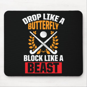 Tapis De Souris Le Hockey De Champ Déroule Comme Un Bloc De Papill