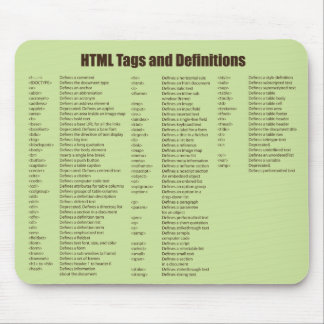 Tapis De Souris Le HTML étiquette Mousepad