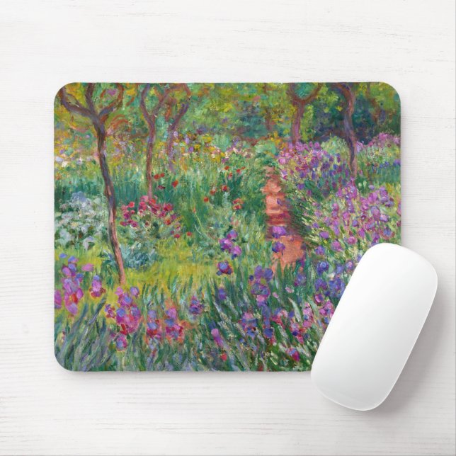Tapis De Souris Le Jardin Iris De Giverny By Claude Monet (Avec souris)