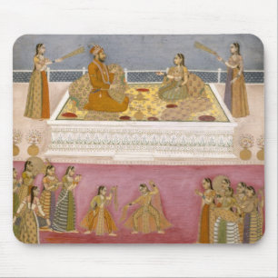 Tapis De Souris Le jeune empereur de Mughal Muhammad Shah à un