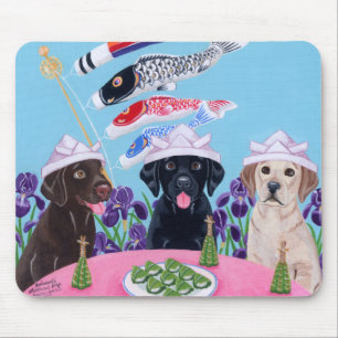 Tapis De Souris Le jour Labradors des enfants japonais