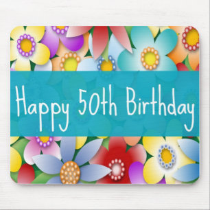 Tapis De Souris Le joyeux cinquantième anniversaire Mousepad de la