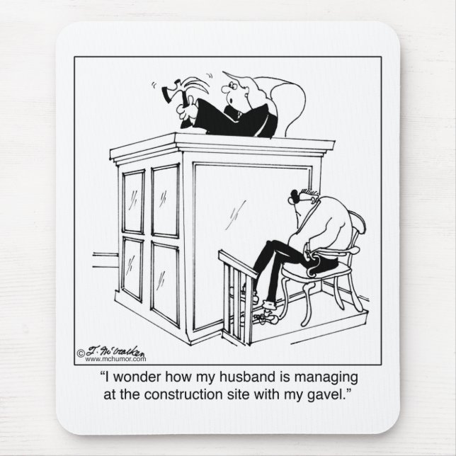 Tapis De Souris Le juge utilise un marteau, pas Gavel (Devant)