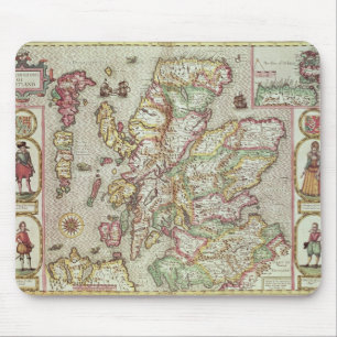 Tapis De Souris Le Kingdome de l'Ecosse, gravé par Jodocus