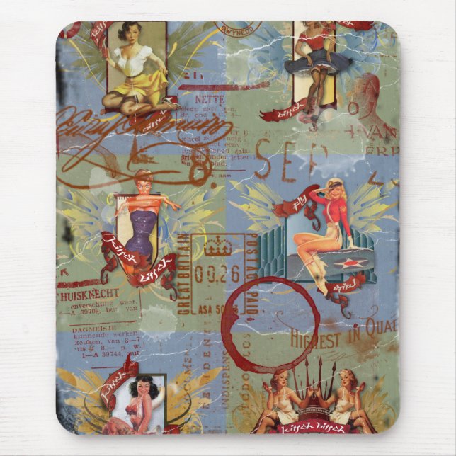 Tapis De Souris Le kitsch Bitsch : Kitsch détruit Bitsch Pin-UPS (Devant)