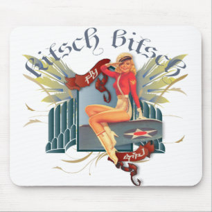 Tapis De Souris Le kitsch Bitsch : Pin- de tatouage de fille de