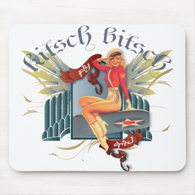 Tapis De Souris Le kitsch Bitsch : Pin- de tatouage de fille de (Devant)