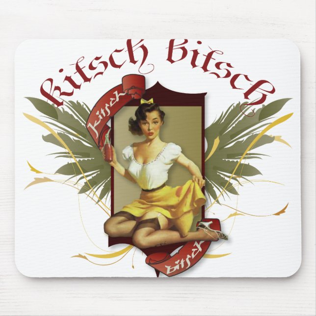 Tapis De Souris Le kitsch Bitsch : Pin- de tatouage de fille de (Devant)