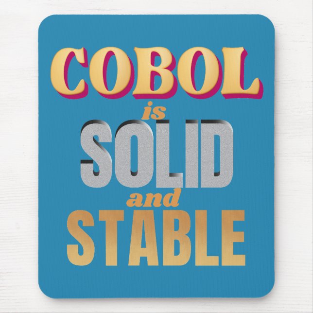 Tapis De Souris Le langage de programmation Cobol est puissant et  (Devant)