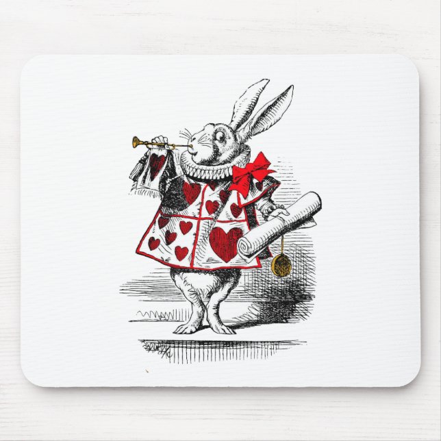 Tapis De Souris Le lapin blanc (Devant)