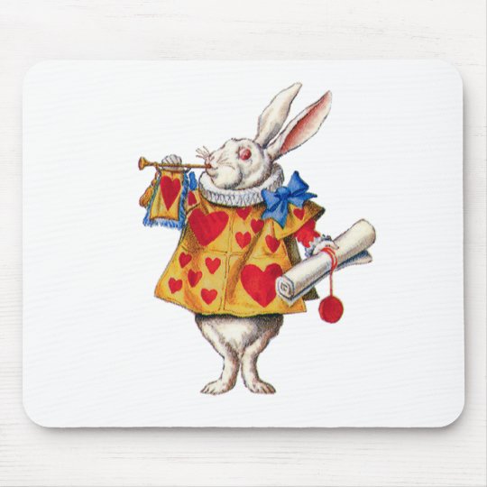 Tapis De Souris Le Lapin Blanc D Alice Au Pays Des Merveilles Zazzle Fr