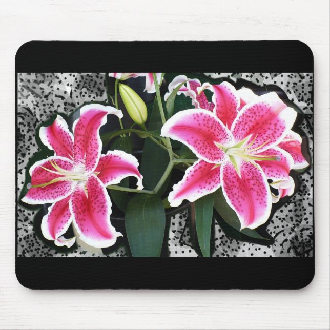 Tapis De Souris Le lis rose fleurit Mousepad (Devant)
