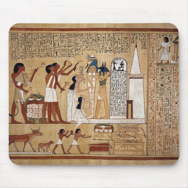 Tapis De Souris Le livre des morts où Anubis est représenté (Devant)