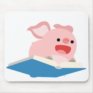 Tapis De Souris Le livre volant et le dessin animé Cochon Mousepad