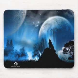 Tapis De Souris Le loup argenté conçoit MousePad