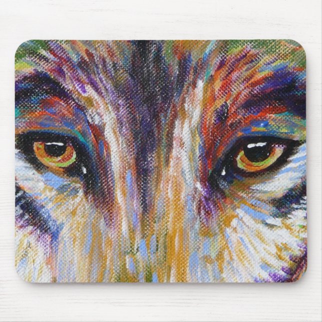 Tapis De Souris Le loup observe Mousepad (Devant)
