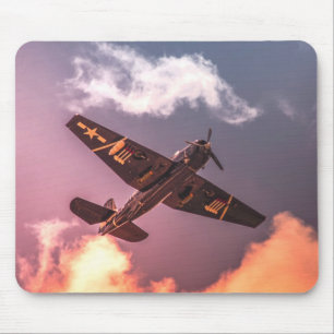 Tapis De Souris Le magnifique ciel de l'avion Vintage