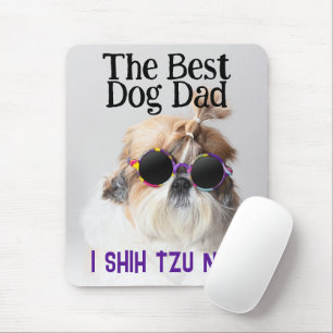 Tapis De Souris Le meilleur papa chien Shih Tzu Pas Fête des Pères