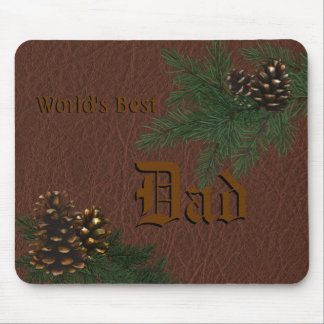 Tapis De Souris Le meilleur papa du monde - cônes de pin et