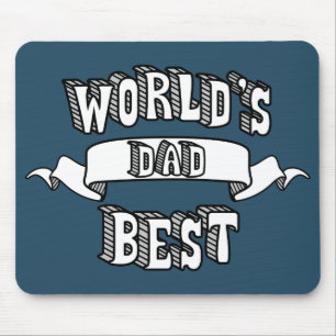 Tapis De Souris Le meilleur texte Mousepad de typographie du papa