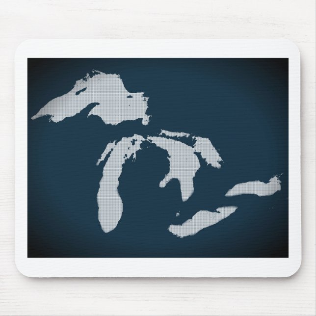 Tapis De Souris Le Michigan et les Great Lakes (Devant)