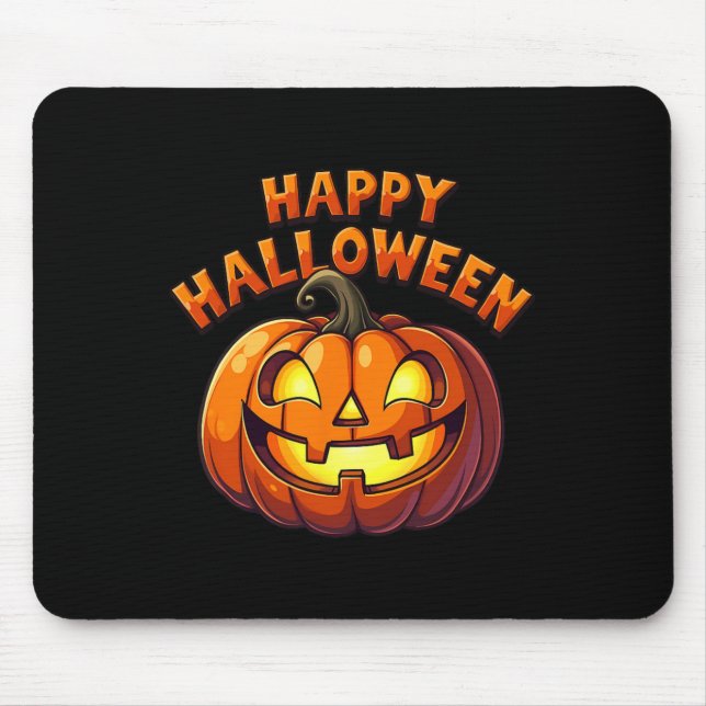 Tapis De Souris Le mignon Jack O'lantern Citrouille Bonne Hallowee (Devant)