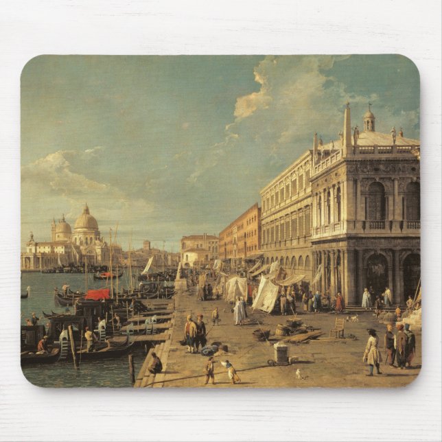Tapis De Souris Le Molo et le Zecca, Venise (huile sur la toile) (Devant)